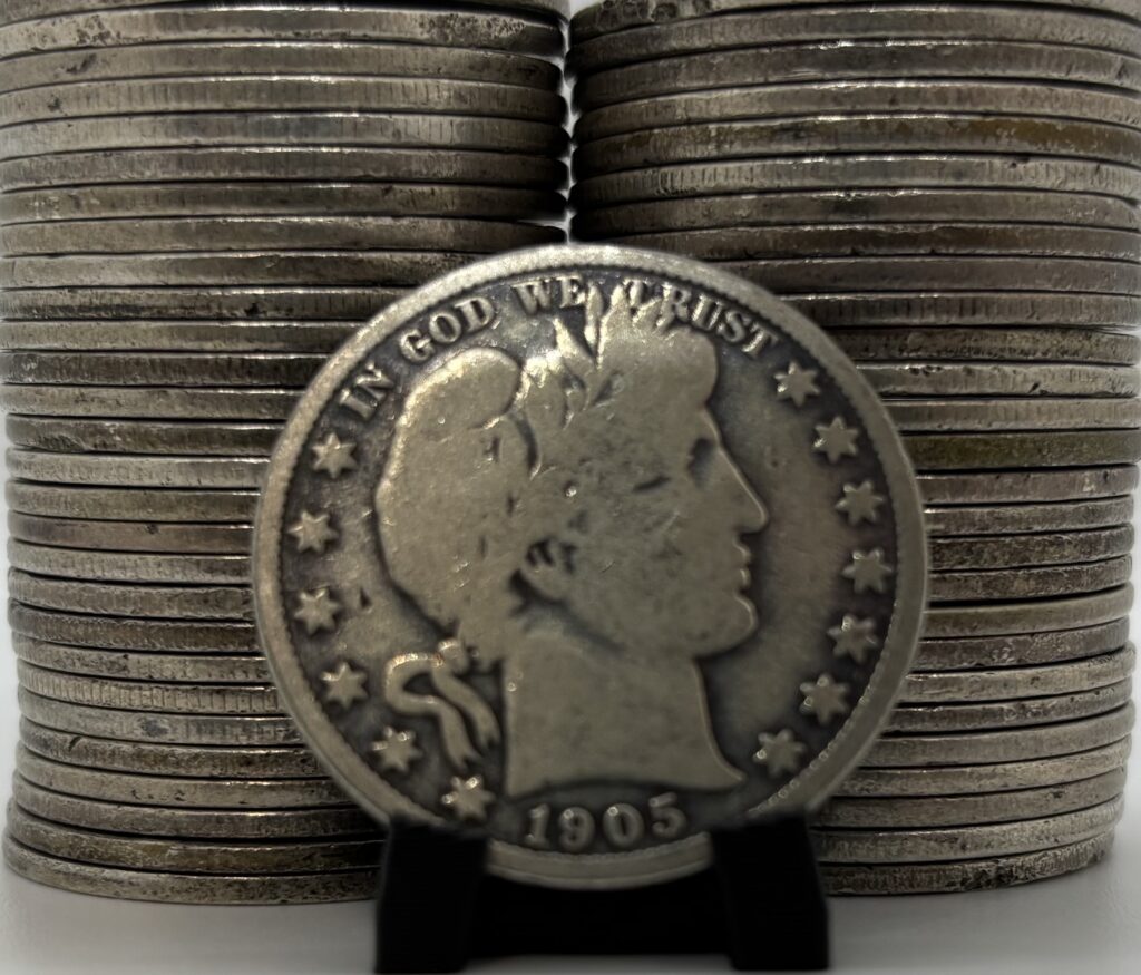 Barber Half Dollar 90% Silver Coin - Circulated
