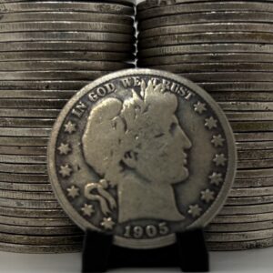 Barber Half Dollar 90% Silver Coin - Circulated