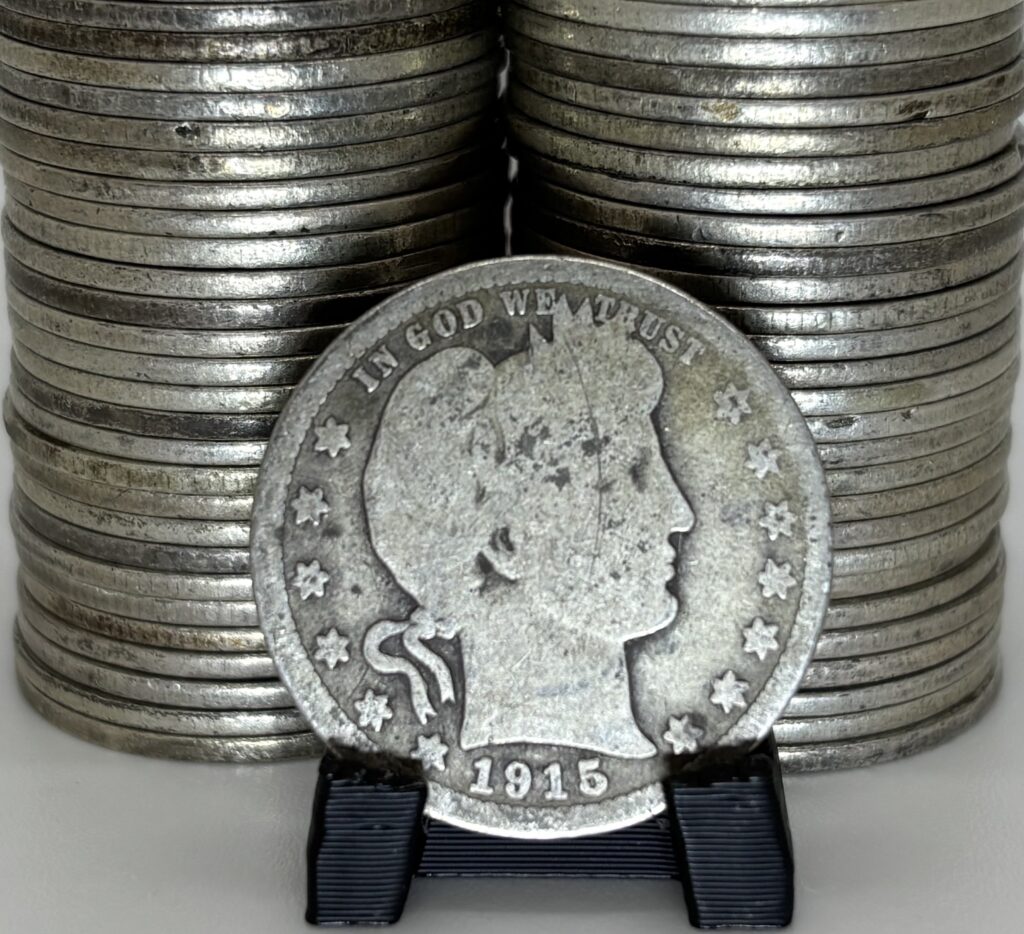 Barber Quarter 90% Silver Coin - Circulated